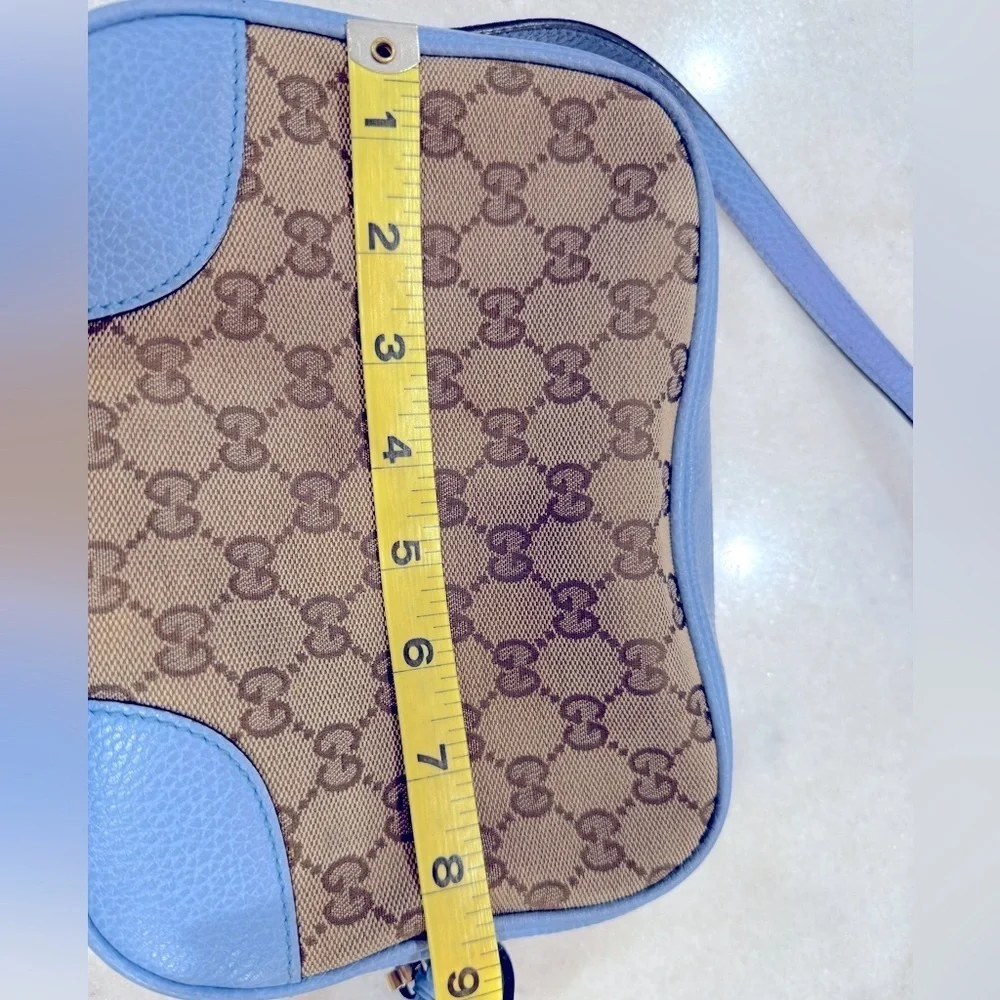 Gucci Bree Disco Crossbody Bag GG Canvas with Leather Mini